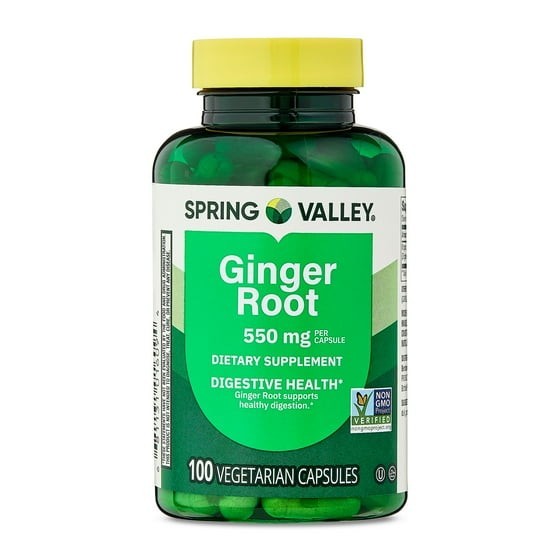 (2 Pack) Spring Valley Ginger Root 550 mg Capsules, 100 Count.