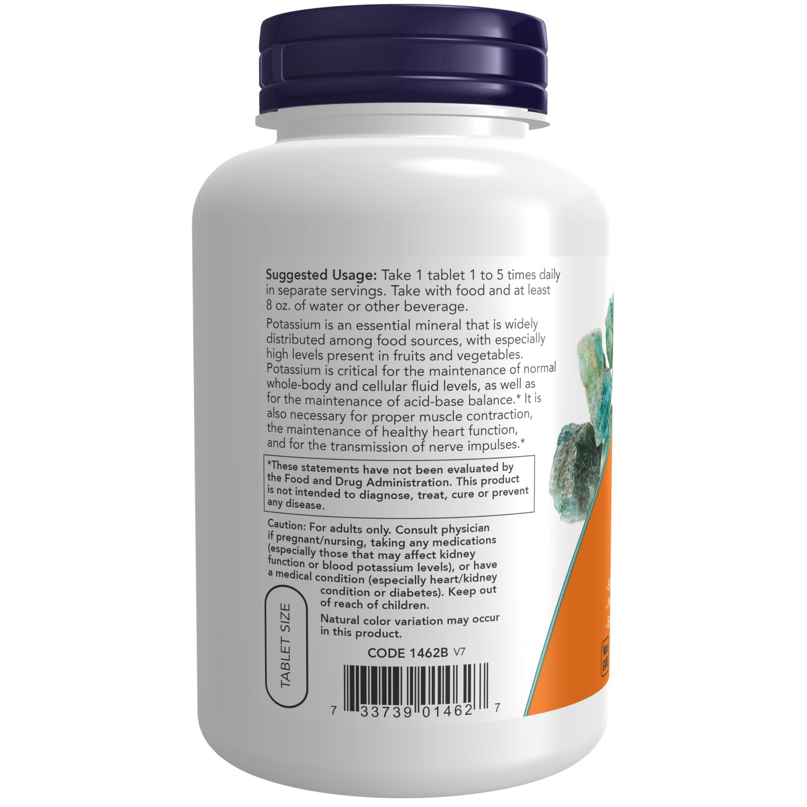 NOW Foods Supplements, Potassium Gluconate 99mg, 250 Count (Pack of 1), White