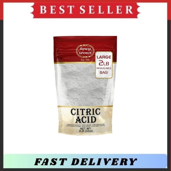 Citric Acid Powder 2 LB 100% Pure Food Grade Non GMO Fine Granular