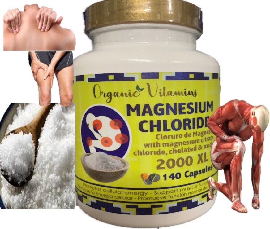 #1 The Best Naturals Magnesium Chloride 2000mg 140 caps *Nervous System Support*