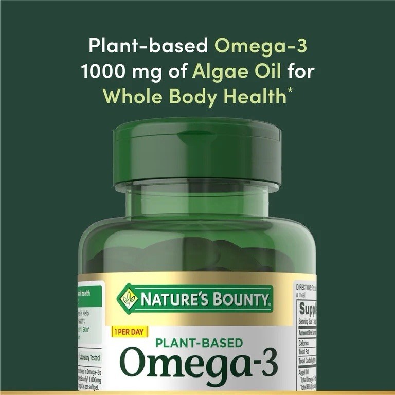 NATURE’S BOUNTY – OMEGA 3 – SOFTGELS – PLANT BASED