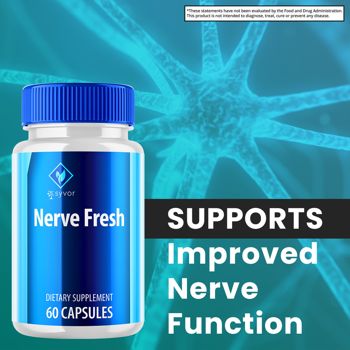 Nerve Fresh Advanced Nerve Support Formula Maximum Strength Vitamin 60 Capsules