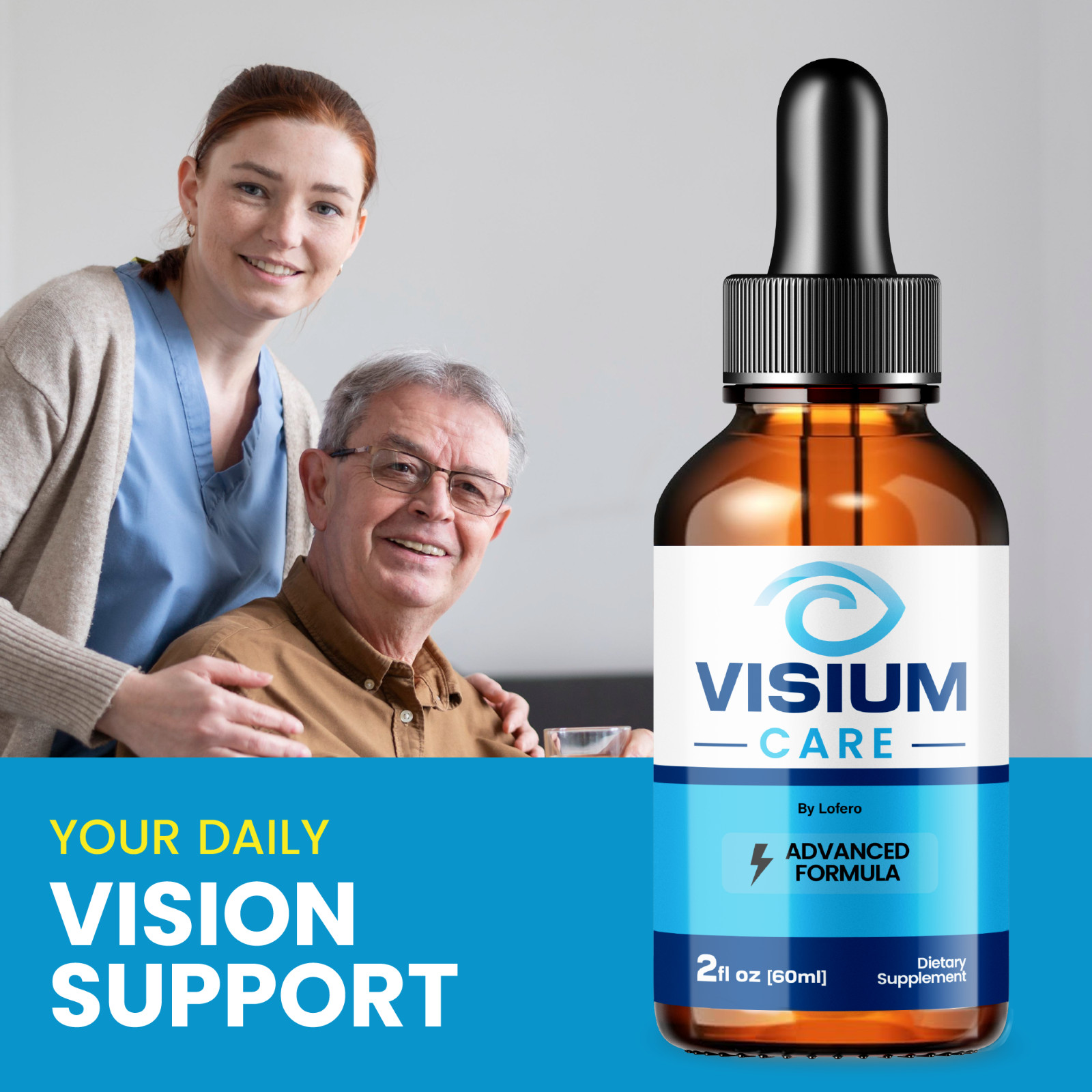 (3 Pack) Visium Care Eye Drops for Vision VisiumCare Supplement Formula (6 oz)