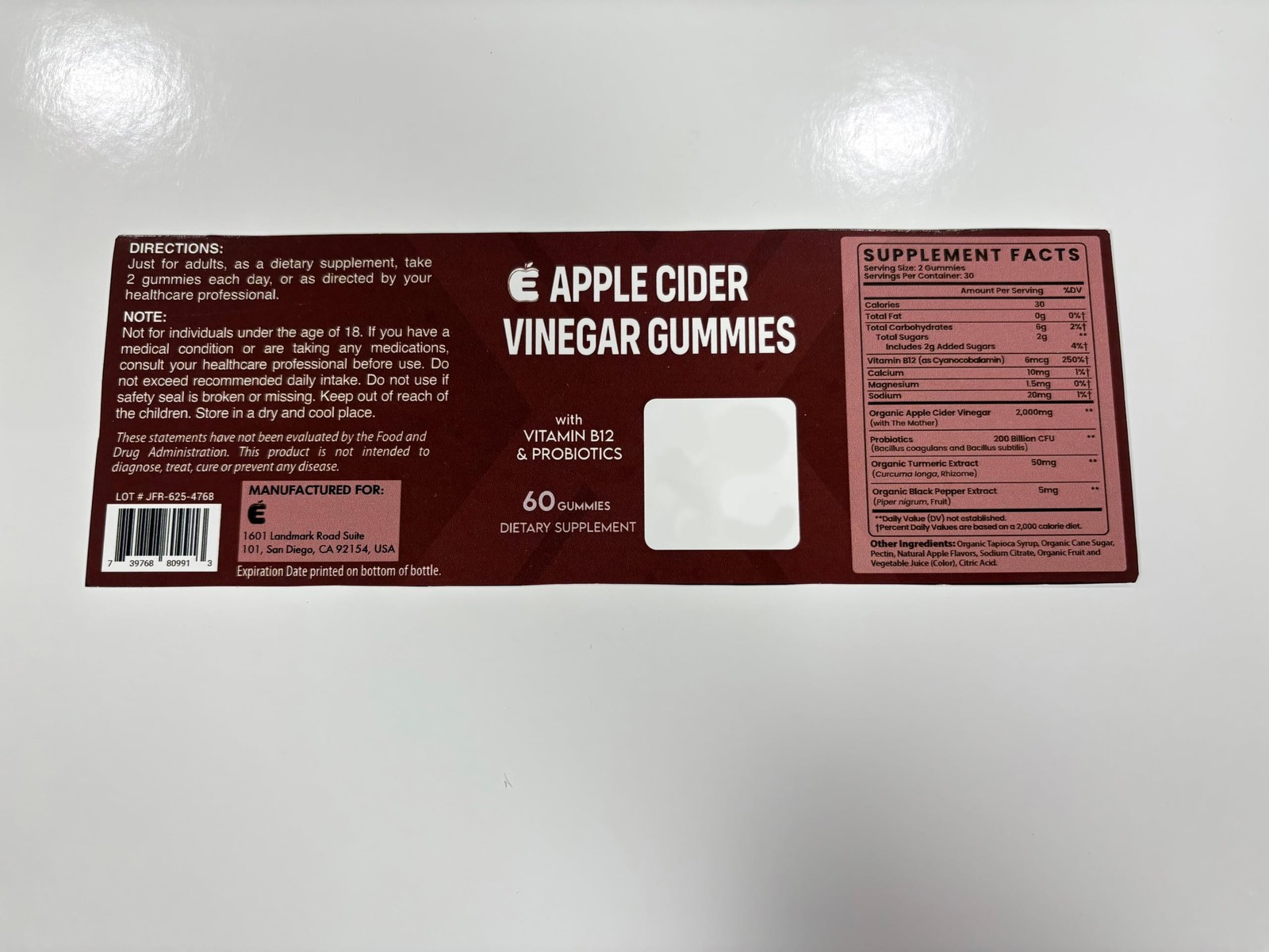 ACV Gummies – 120 Counts