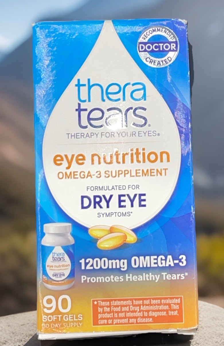 Thera Tears Eye Nutrition Dry Eye Therapy Omega-3 Supplement Softgels 1200mg