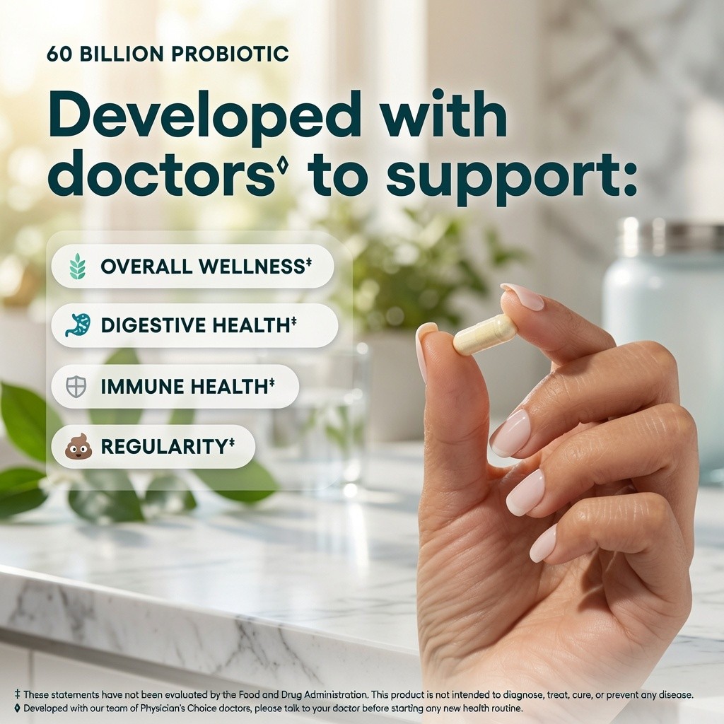 Physician’s Choice 60 Billion Probiotic 10 Strains Digestive Support 30 Caps