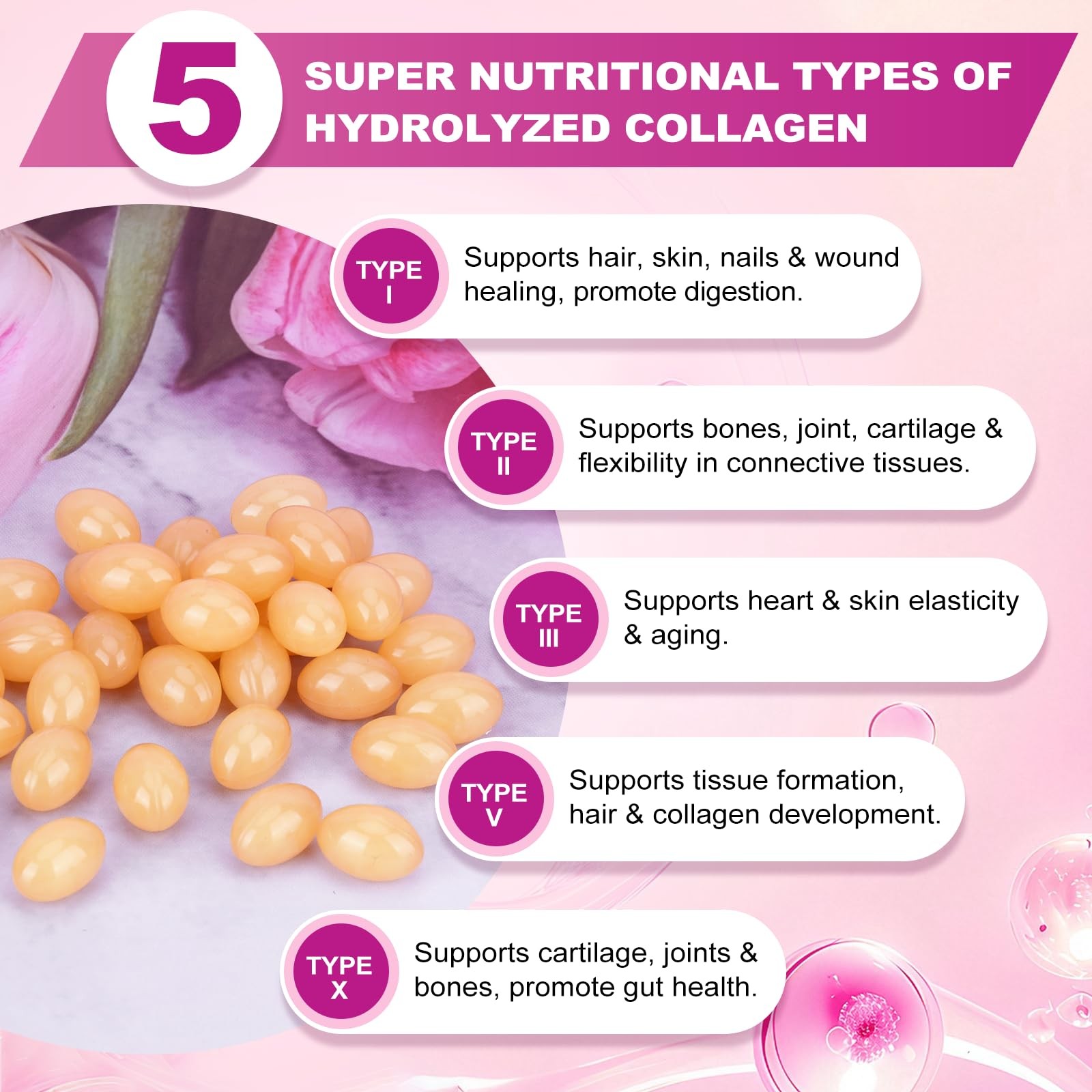 HK Multi Collagen Peptides for Women 2000mg 120 Count (Pack of 1)