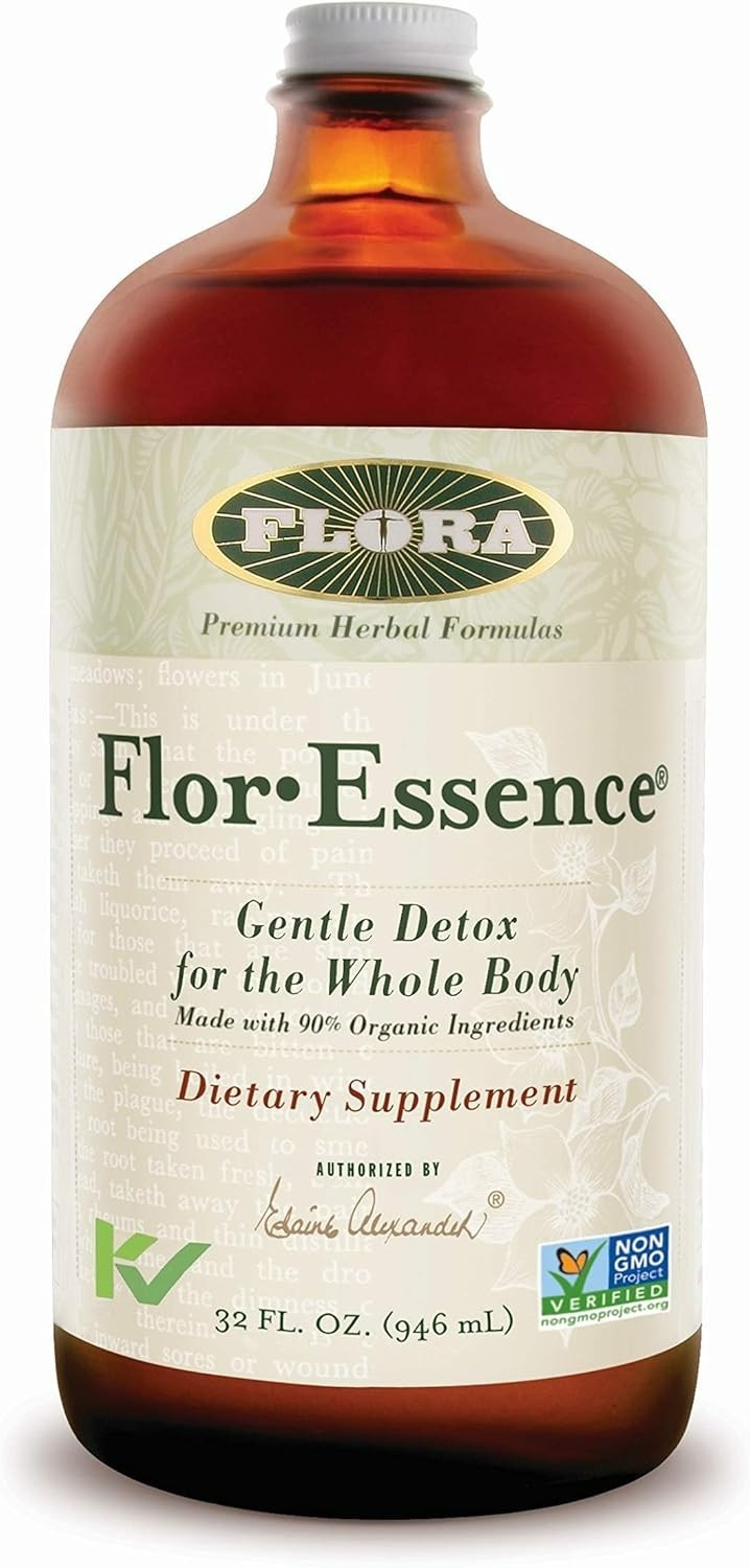 Flora Flor Essence Liquid Gentle Cleanse Detox Whole Body 32 Oz, exp. 06/2028