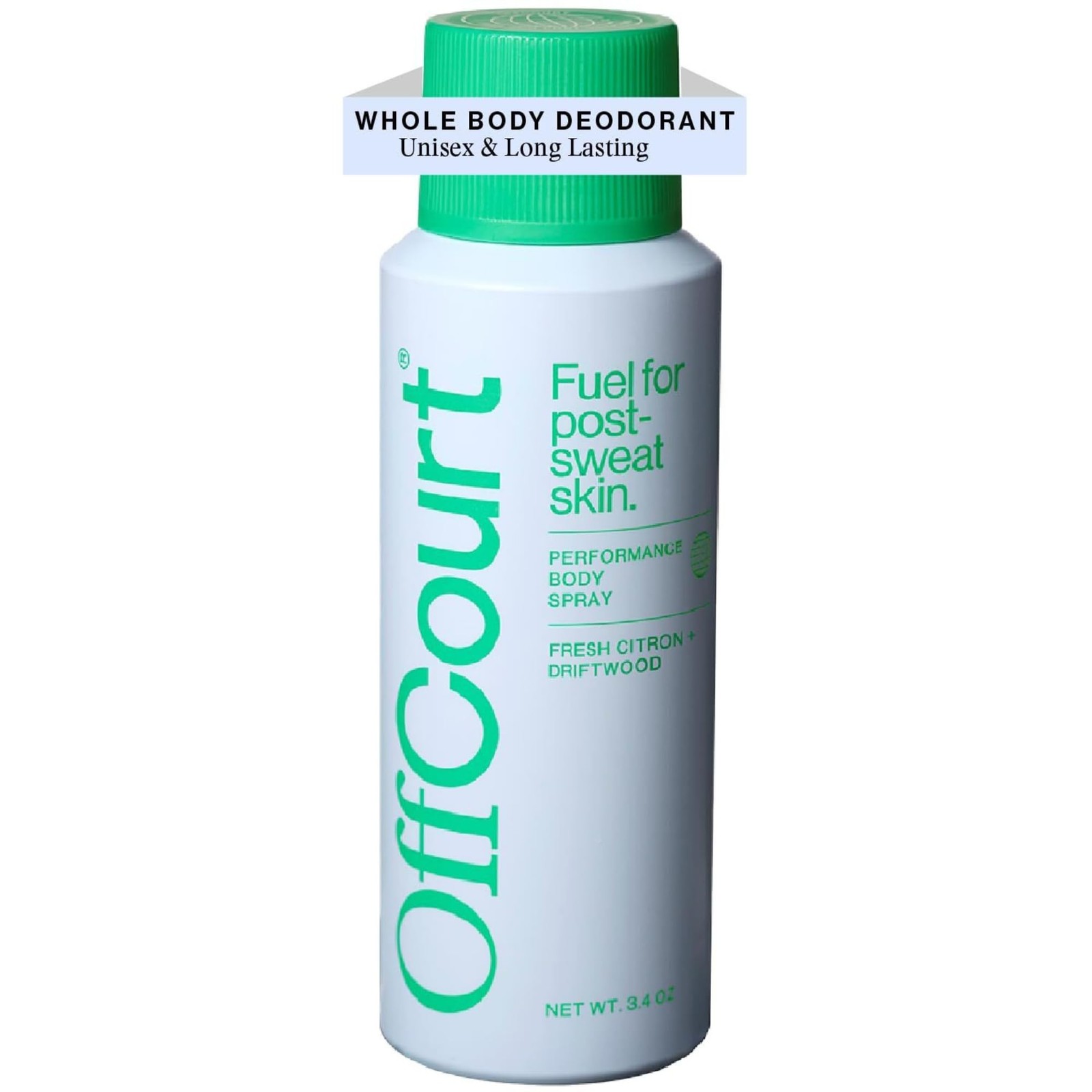 OffCourt Natural Body Spray for Men – Prebiotic 3.4 Ounce (Pack of 1)