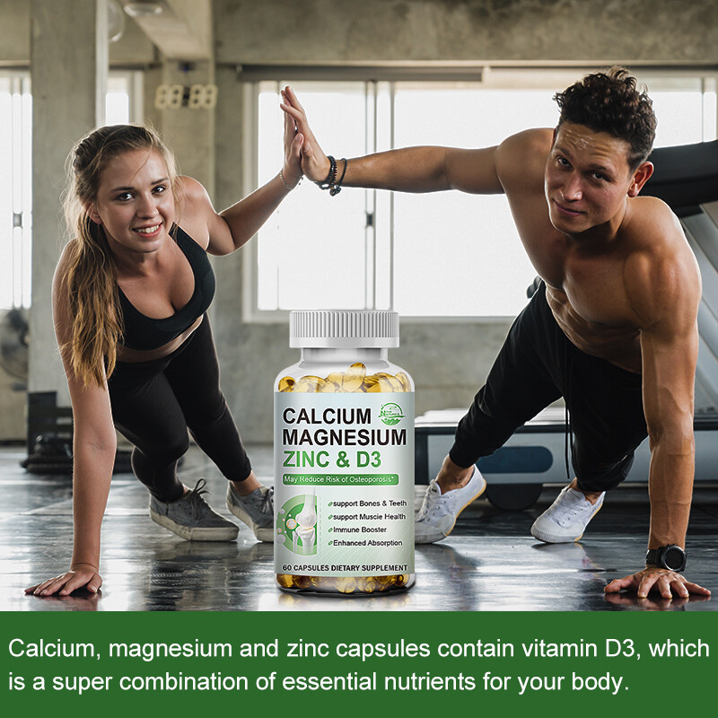 NEW Calcium Magnesium Zinc with Vitamin D3 Support Strong Bone & Muscle Health