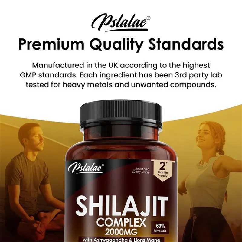 Shilajit Complex 120pcs, Relieve Stress, Enhance Physical Strength, Metabolism