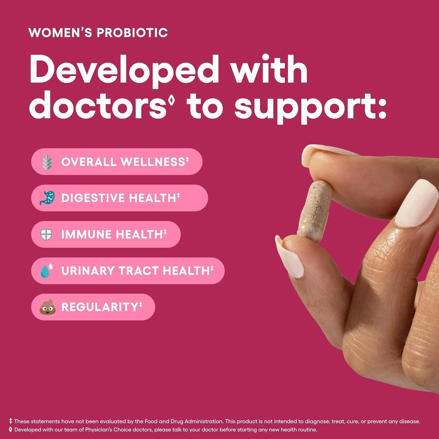 Physician’s Choice Women’s Probiotic with 50 Billion CFU Natural Prebiotic Blend