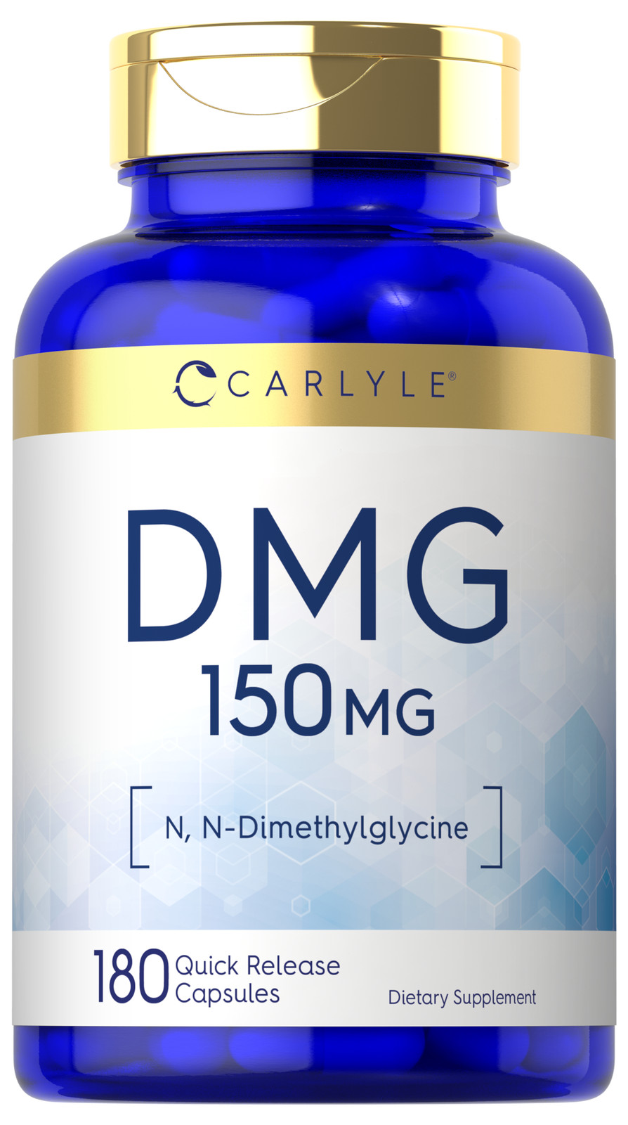 DMG N-Dimethylglycine | 150mg | 180 Capsules | Vegetarian, Non-GMO | by Carlyle