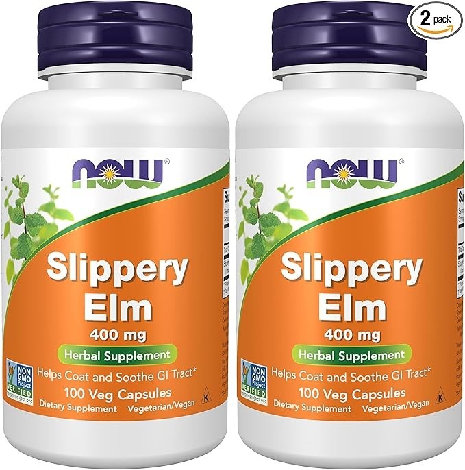 NOW Supplements, Slippery Elm (Ulmus Rubra) 400 Mg, Herbal Supplement, 100 Veg C