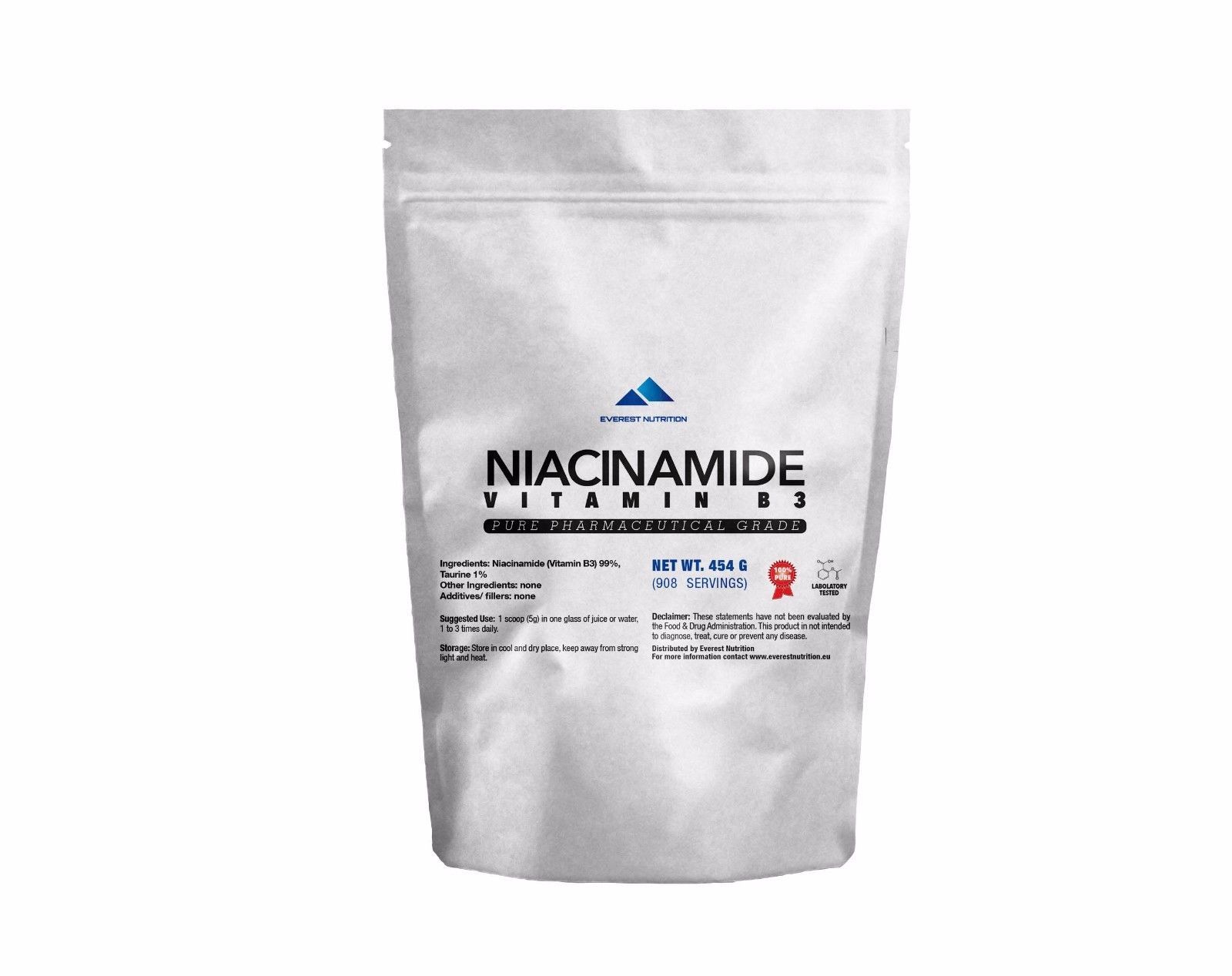 VITAMIN B3 NIACINAMIDE NICOTINAMINDE 100% PHARMACEUTICAL QUALITY POWDER