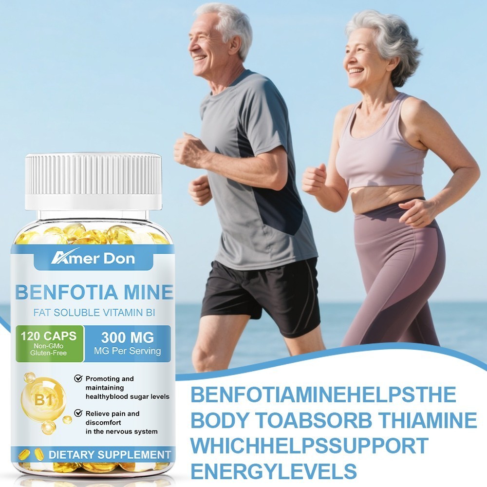 300mg Benfotiamine Capsules Fat Soluble Thiamine Vitamin B1 NON-GMO,Gluten Free