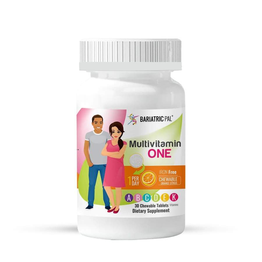 BariatricPal Multivitamin ONE “1 per Day!” Chewable & IRON-FREE – Orange Citrus