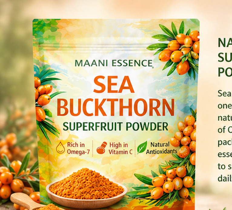 4oz Sea Buckthorn Powder Organic Super fruit | Rich in Omega-7 Vitamin C