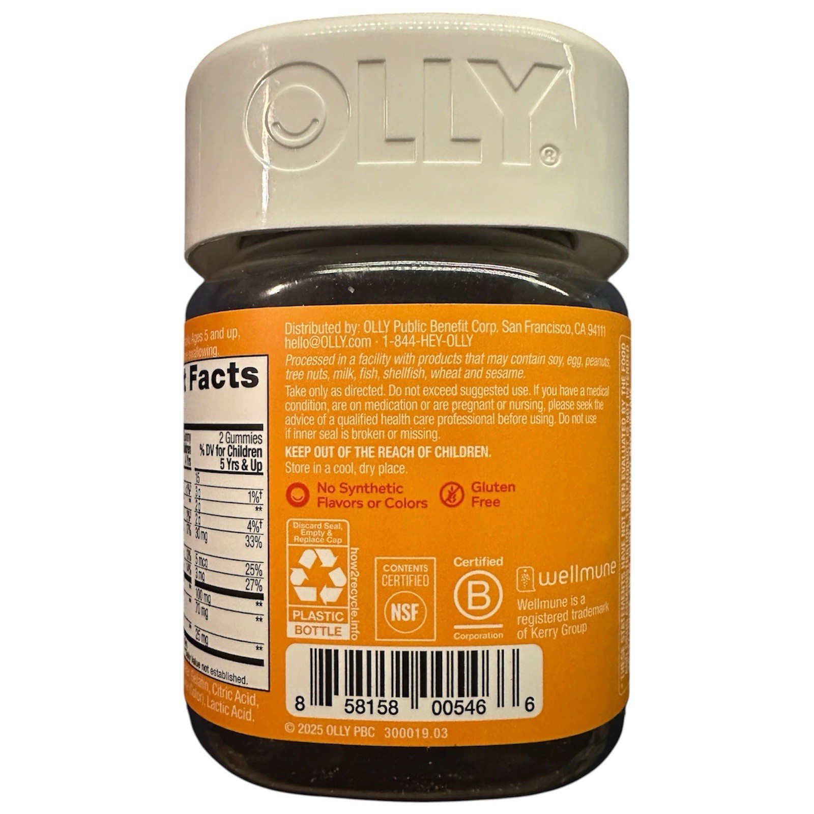 Olly Kids Immunity Wellmune Elderberry, Acerola Cherry and Zinc – 50 Gummies