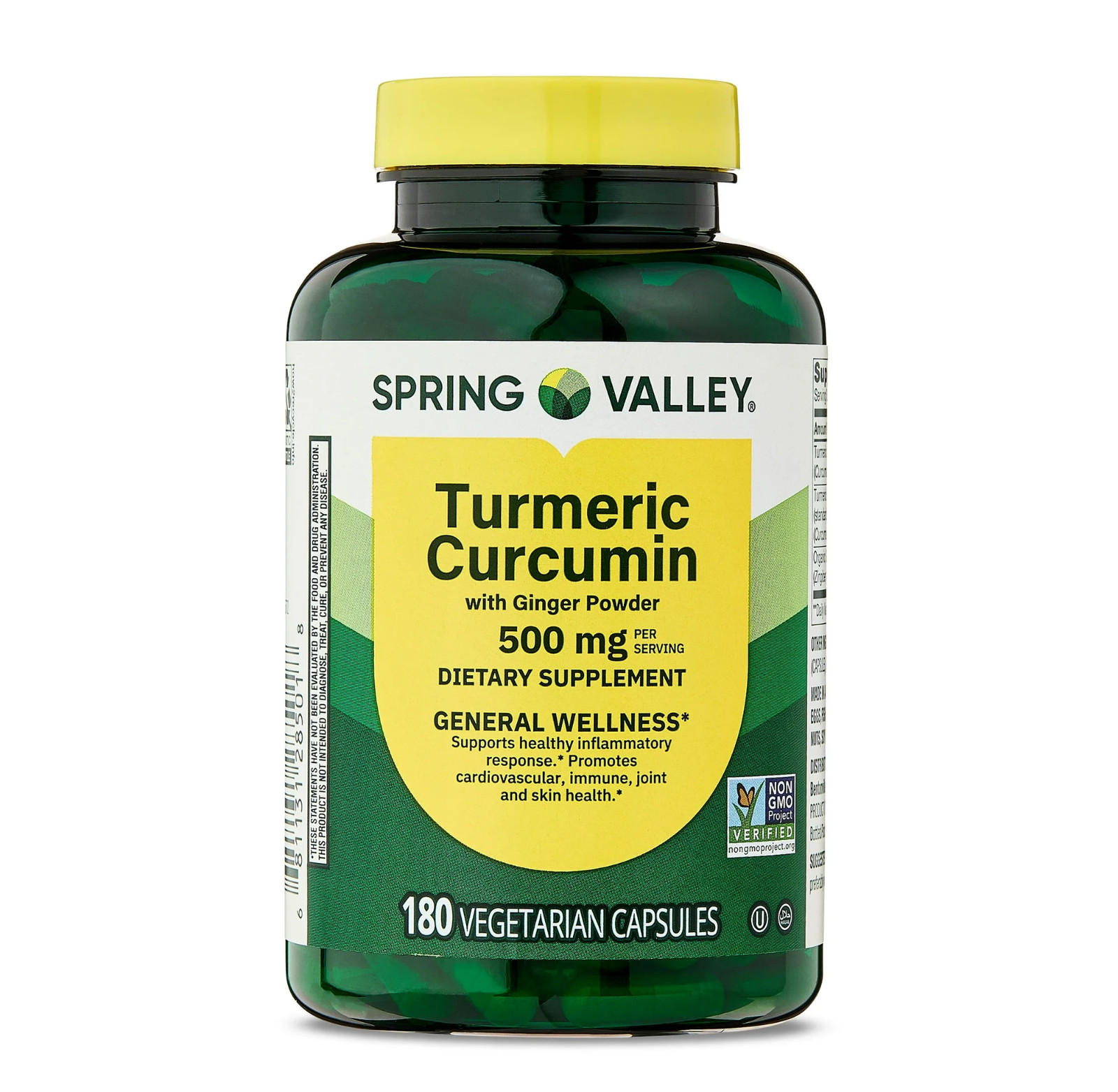Spring Valley Turmeric Curcumin with Ginger Powder DietarySupplement 500mg 180ct