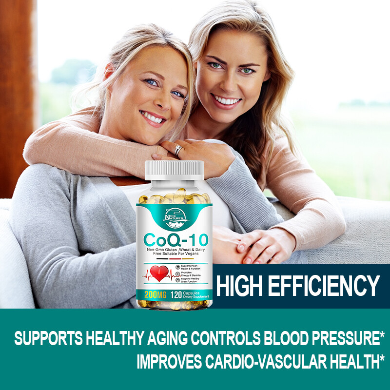 2pcs CoQ10 Coenzyme Q10 200mg Capsules Heart Health & Function Energy Supplement