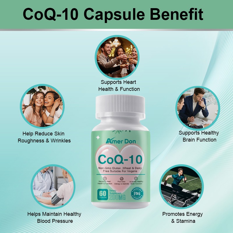 COQ 10 Coenzyme Q-10 200mg Heart Health Support, Increase Energy &amp, Stamina