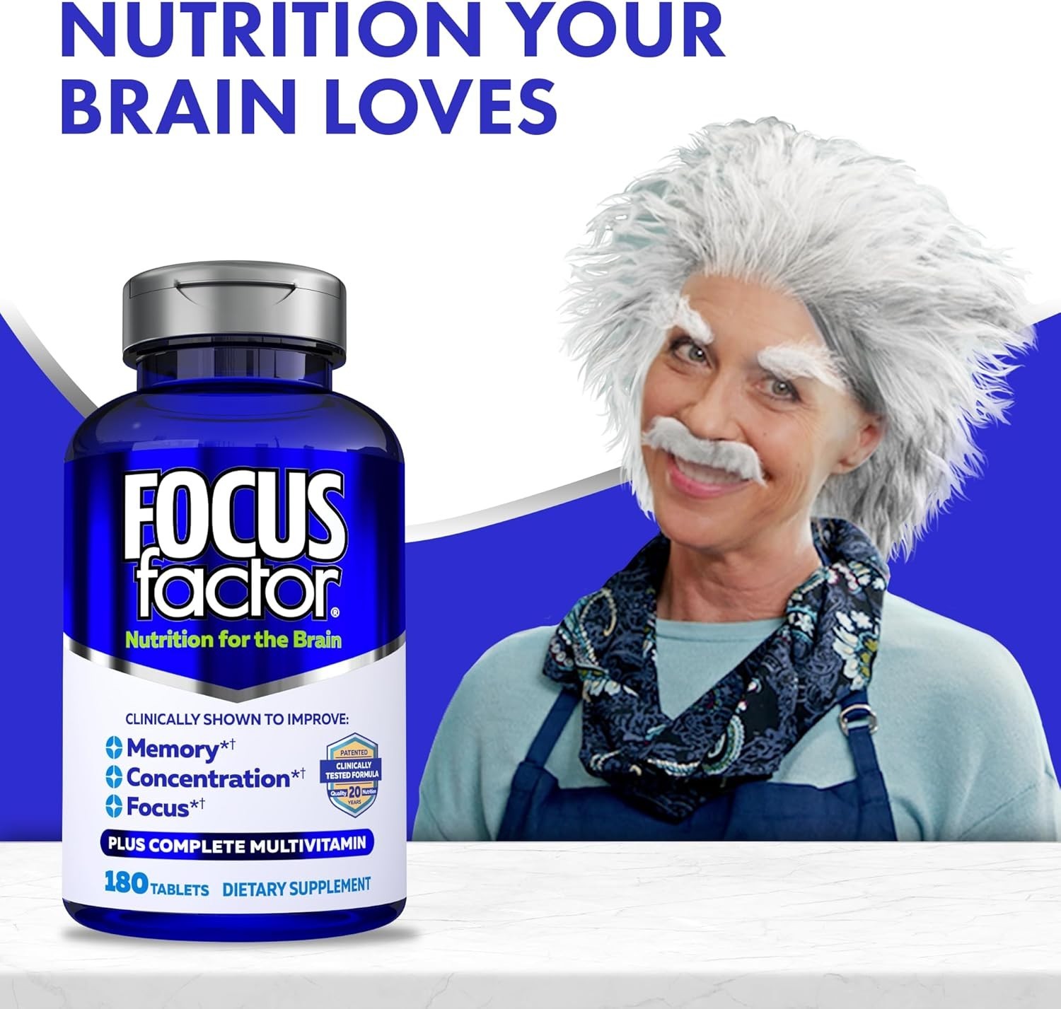 Focus Factor Dietary Supplement Nutrition For The Brain – 180 Tablets