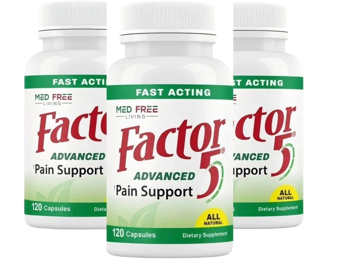 120 Factor Living Free 5 Organic Joint and Muscle Support Complex Med Capsules