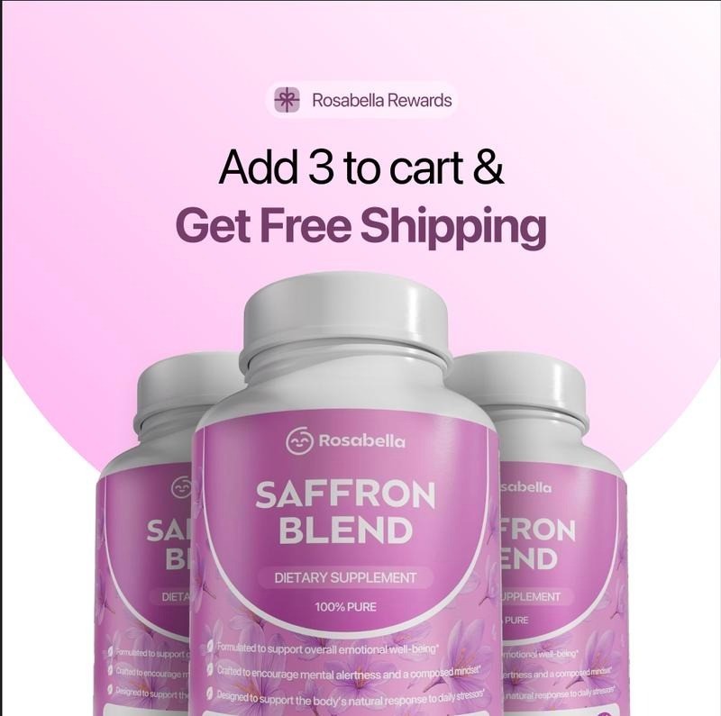 3 Pack Saffron Supplement 88mg Mood Support Mental Clarity Eye Health Vegan