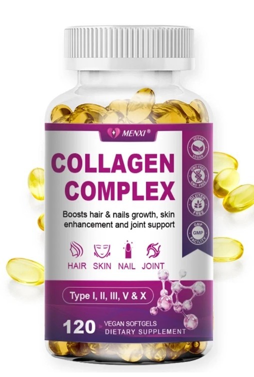 Multi Collagen Peptides Softgel – Type I, II, III, V, X – Hydrolyzed Collagen