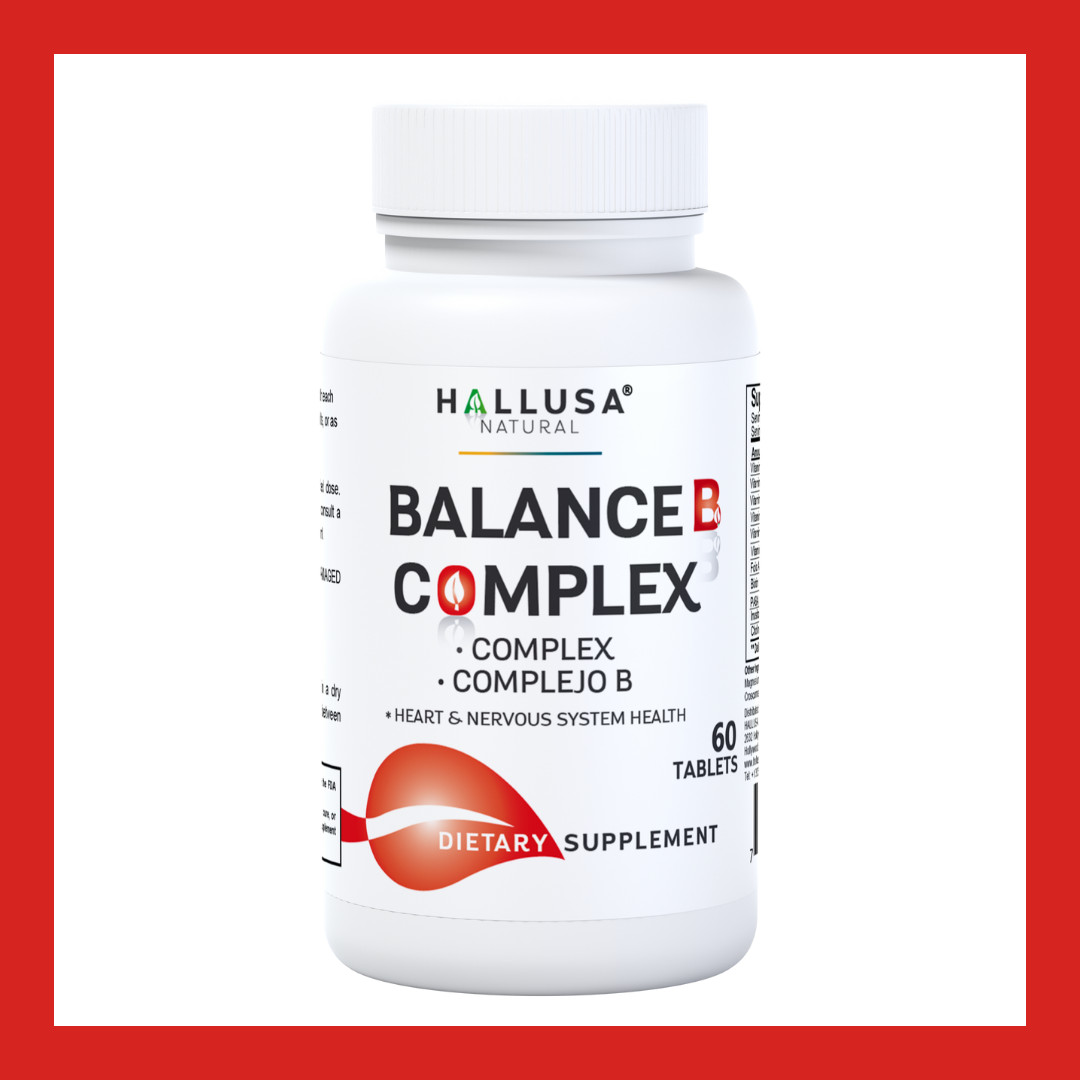 COMPLEX B B1, B2, B3, B5, B6, B8 & B12 – Energy, Nervous & Heart Health – 60 Tab