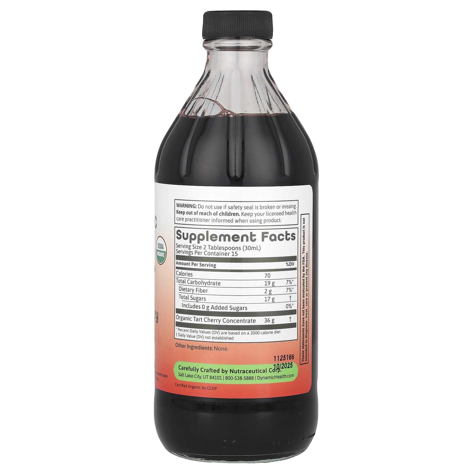 Organic Tart Cherry Concentrate, 16 fl oz (473 ml)