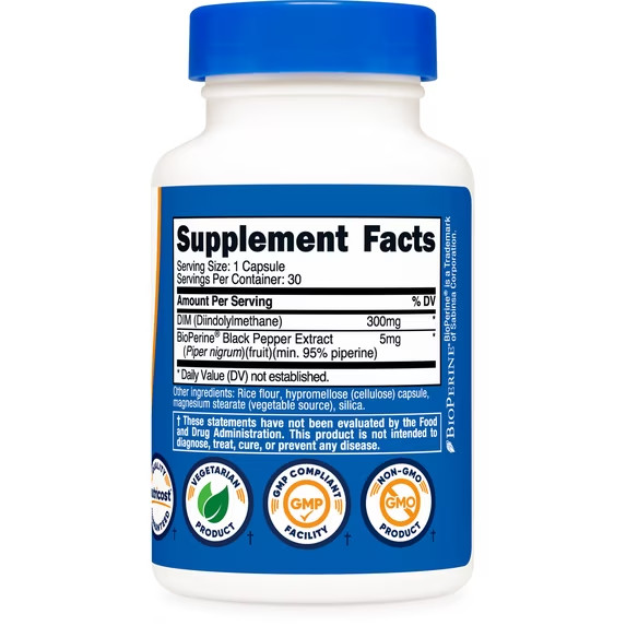 4 PACK Nutricost DIM Diindolylmethane 300 mg, 30 Capsules NEW SEALED