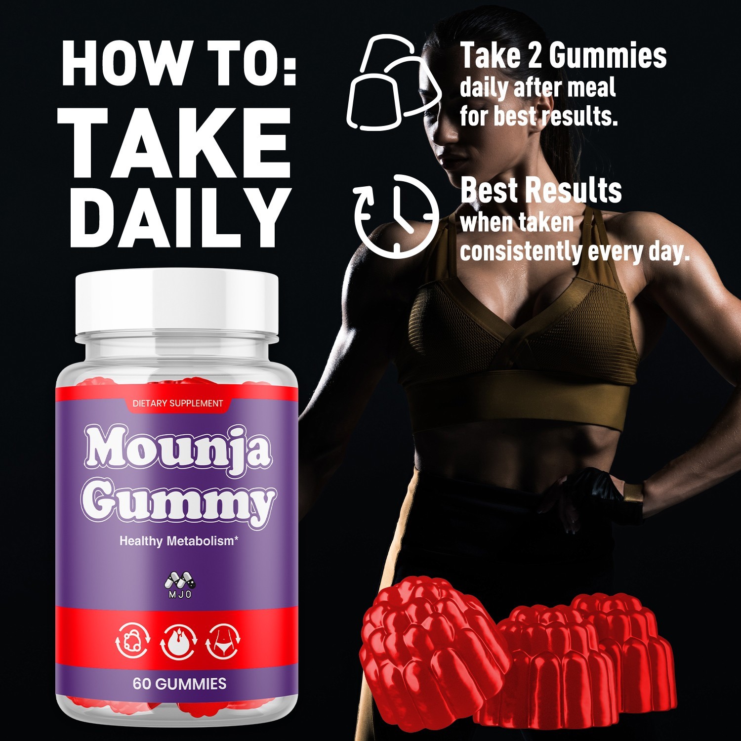 (5 Pack) Mounja Gummy ACV Keto Gummys Vitamin Max Supplement 300 Gummies