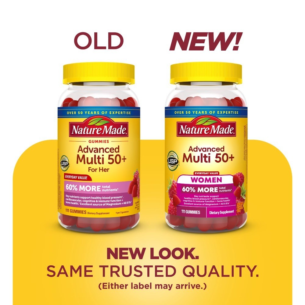 Advanced Multivitamin Gummies for Women 50 Plus, Multivitamin for Women, 111