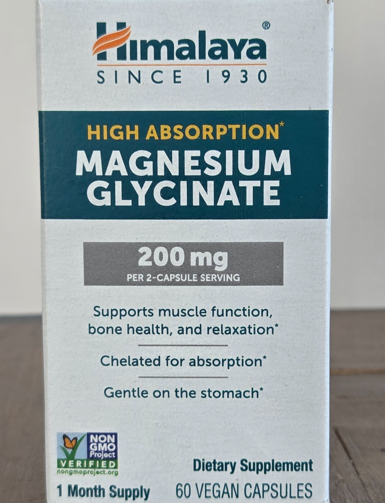 Himalaya Magnesium Glycinate, 60 Vegan Capsules, High Absorption 60 Count