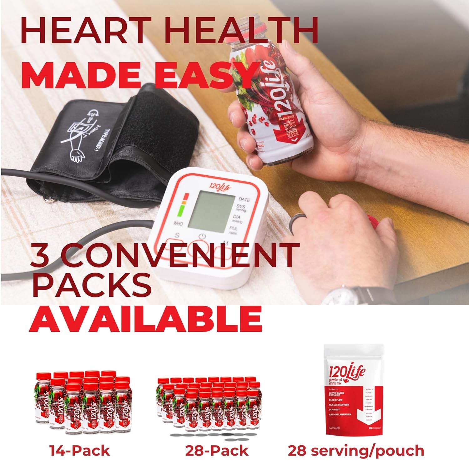 120/Life Blood Pressure Support, Beet Root Juice, 8 Fl Oz (Pack of 14)