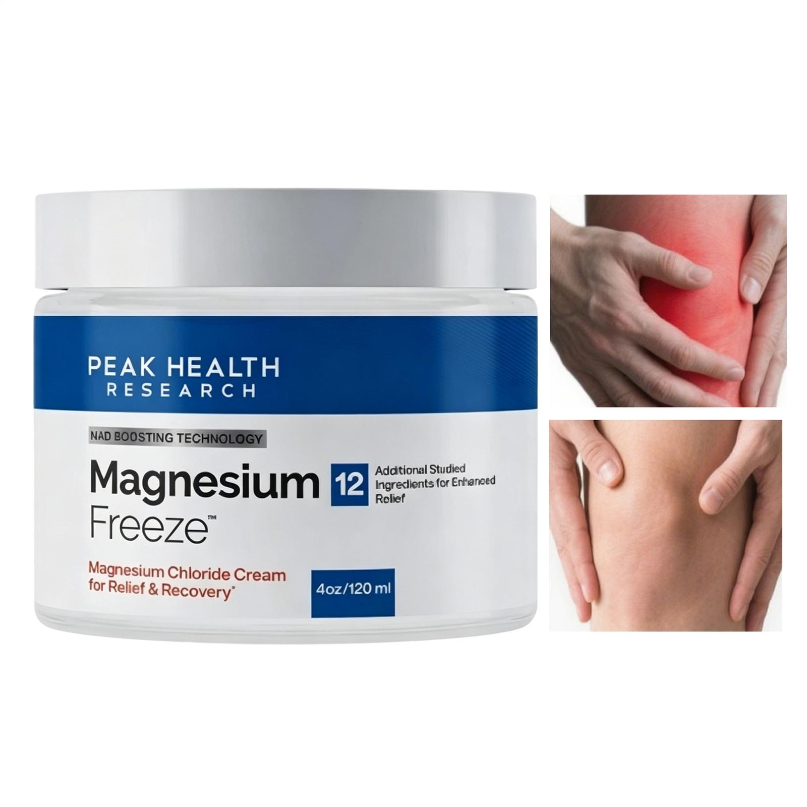 Magnesium Freeze – Topical Magnesium Cream with Niacinamide for Joints, Low B.