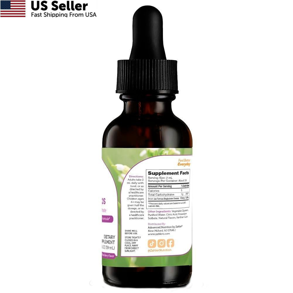Zahler’s Iron Drops, Liquid Concentrate, 2 Fl Oz (Pack of 1), No Color