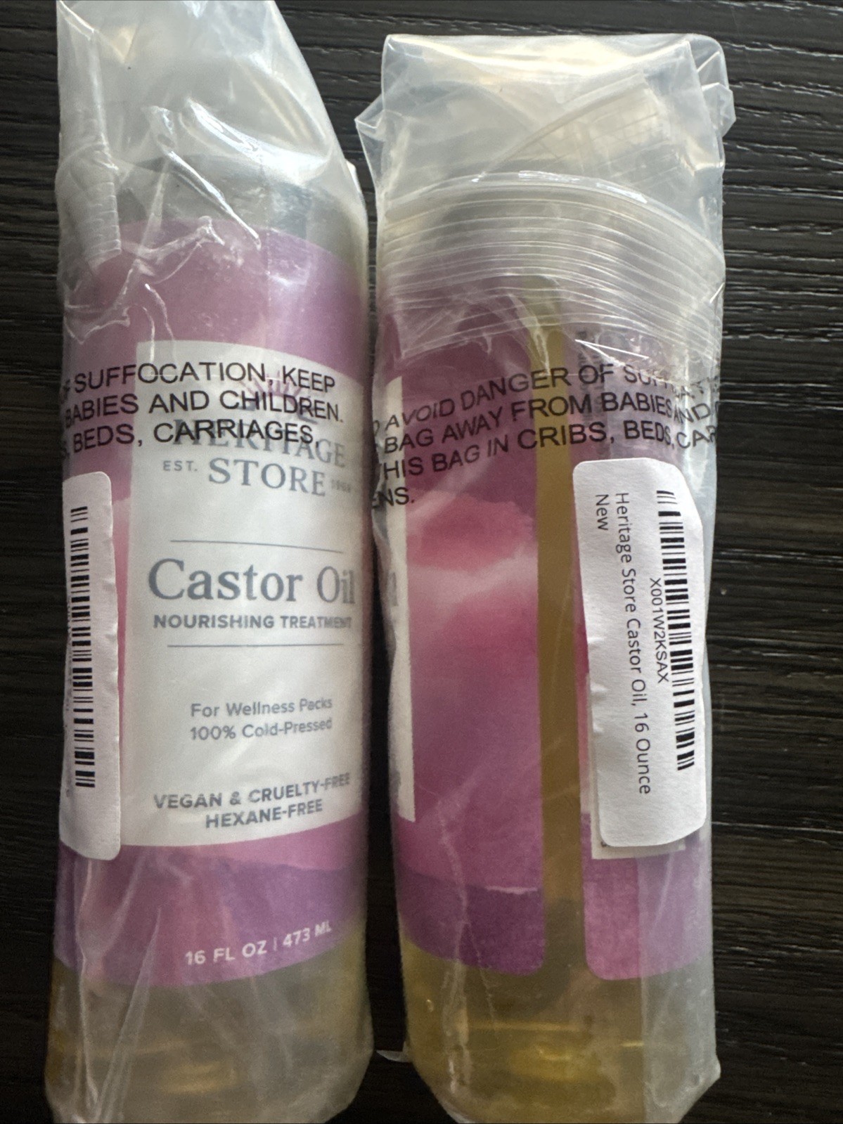 Heritage Store Castor Oil 16 fl oz 480 ml Cruelty-Free, EcoFriendly, Hexane-Free