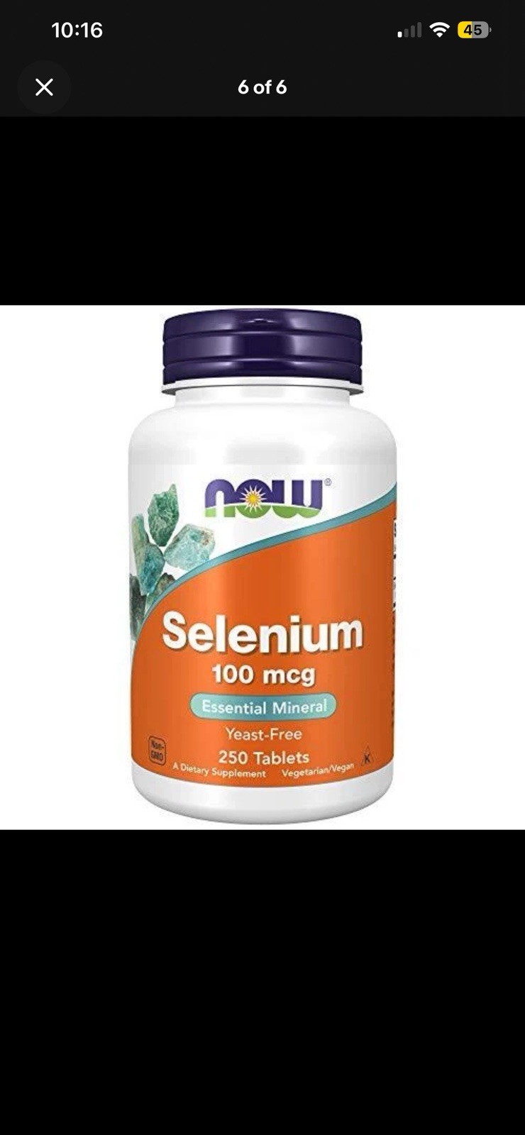 Now Foods Selenium Yeast Free 100 mcg 250 Tablets GMP Quality Assured, Kosher,