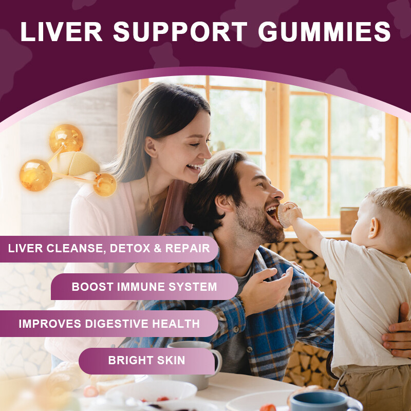 2Packs Liver Support Gummies, Immune, Cleanse, Detox & Repair with Milk Thistle
