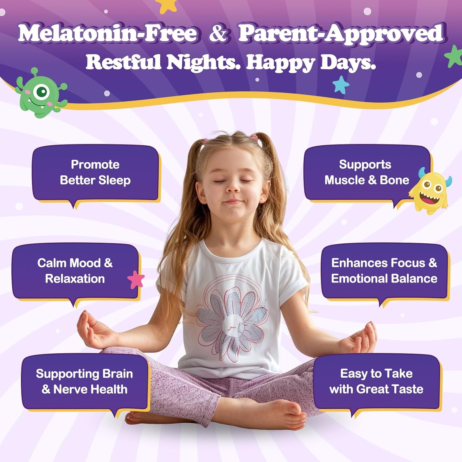 Magnesium Glycinate Liquid for Kids Sleep, Relaxation, Calm & Focus – Strawberry