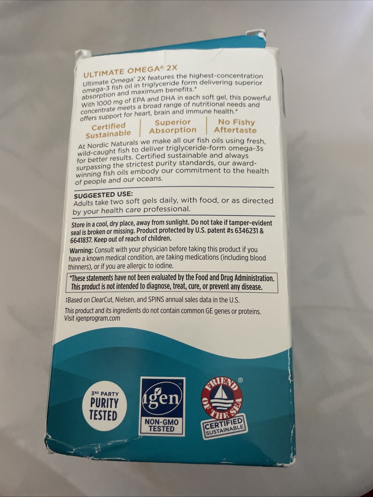 Nordic Naturals Omega-3 Softgel Capsule – 180 Count Exp 07/2026