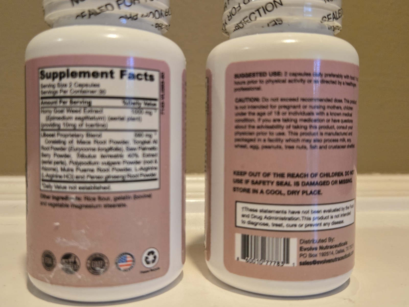 120 ct Evolve Nutraceuticals LibidoBoost Women 2x 60 caps * SEALED Exp 12/2025