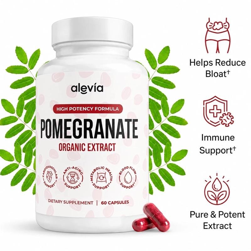 Alevia Pomegranate Caps Antioxidant Fruit Dietary Supplement For Women 60-Count