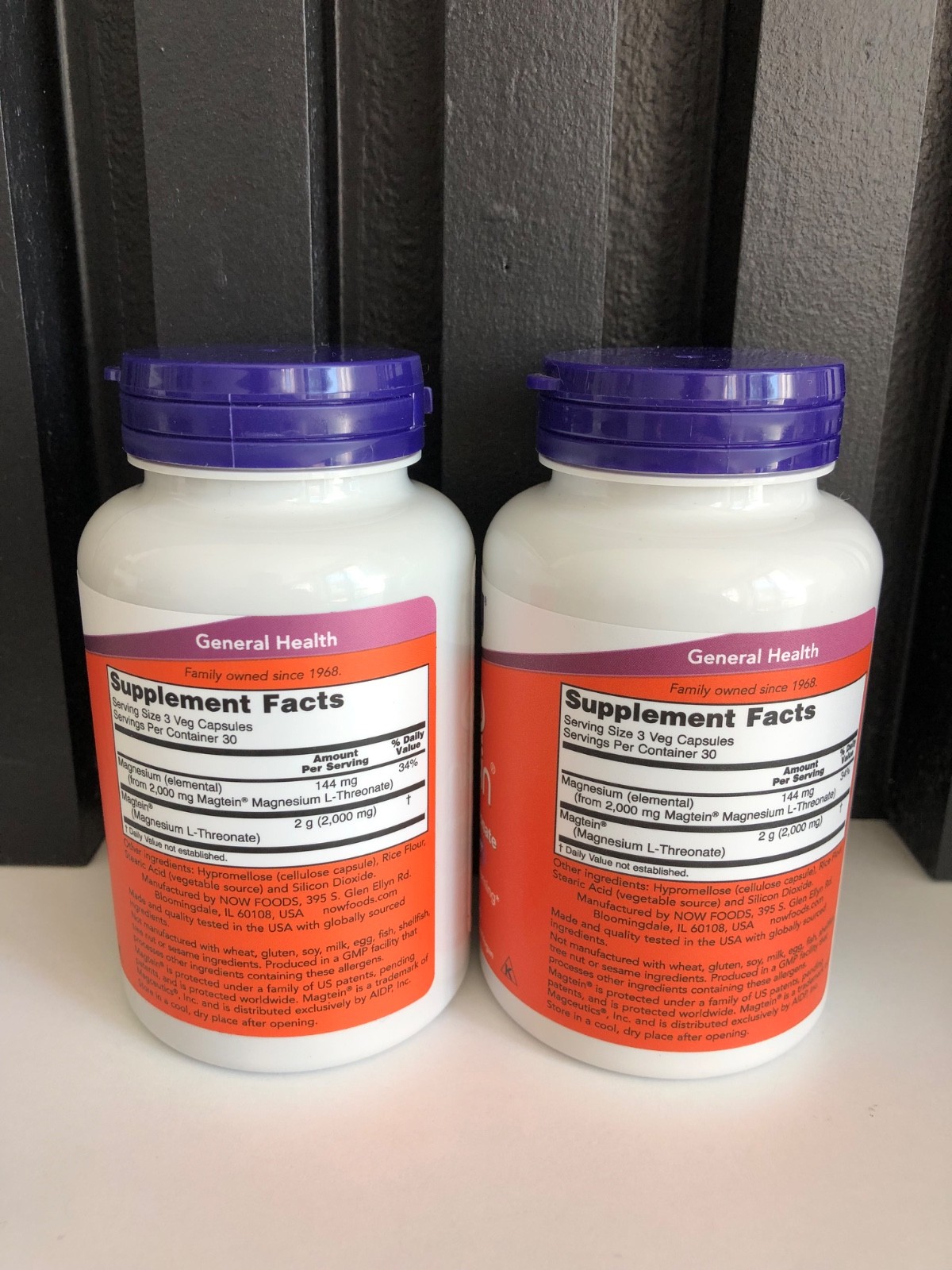 Neuro-Mag Magnesium L-Threonate from 2000mg Magtein 2X90 2 Pack (180c)