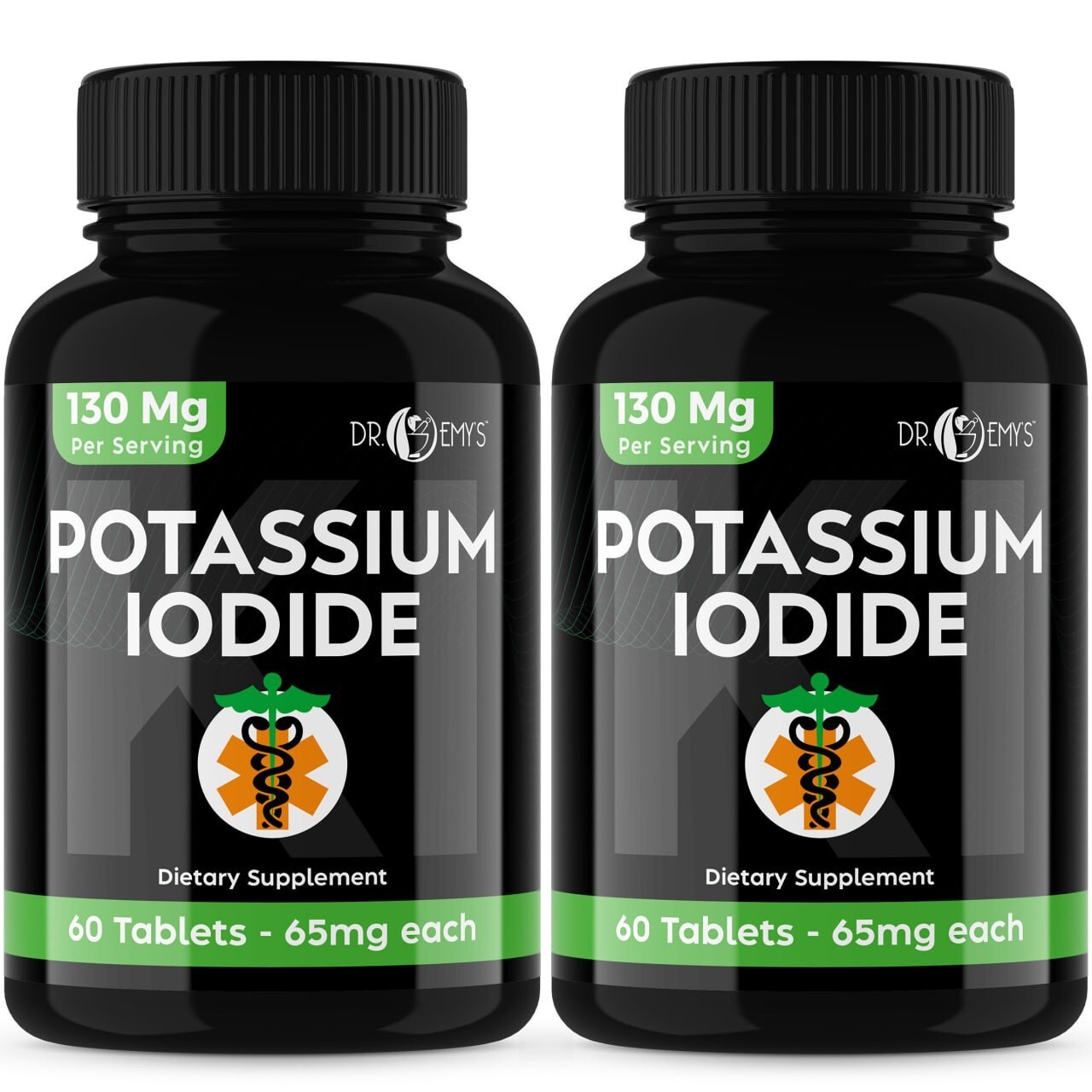 (2PK) – Potassium + Iodide Pills Tablets☆130 mg Supplement☆Survival Kit Fallout