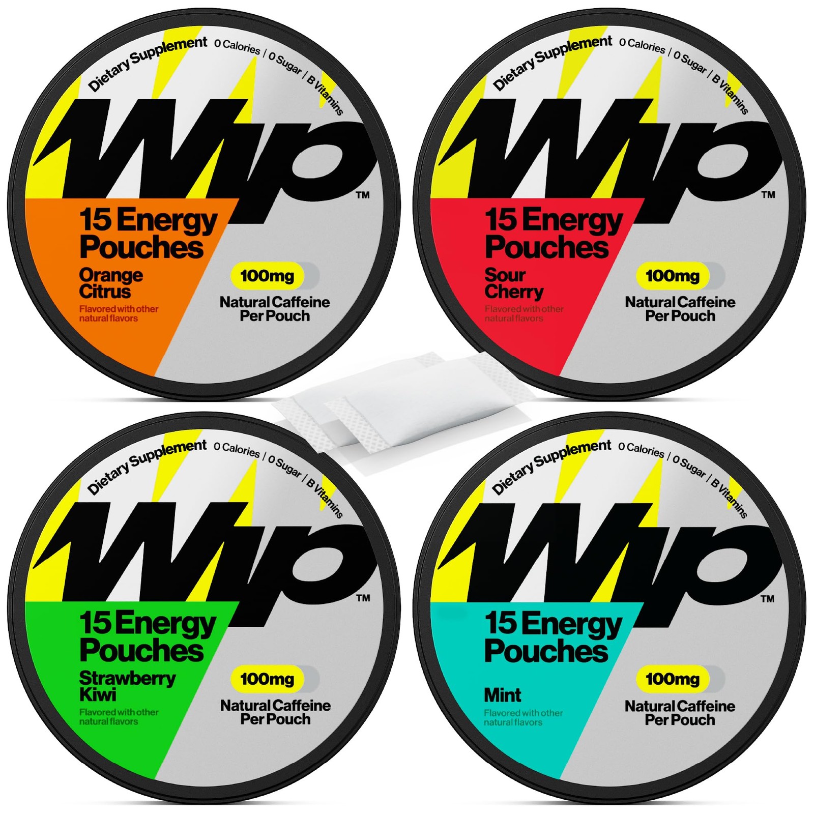 Energy Pouches | 100mg Natural Caffeine | Vitamins and Minerals | 4 Pack Asso…