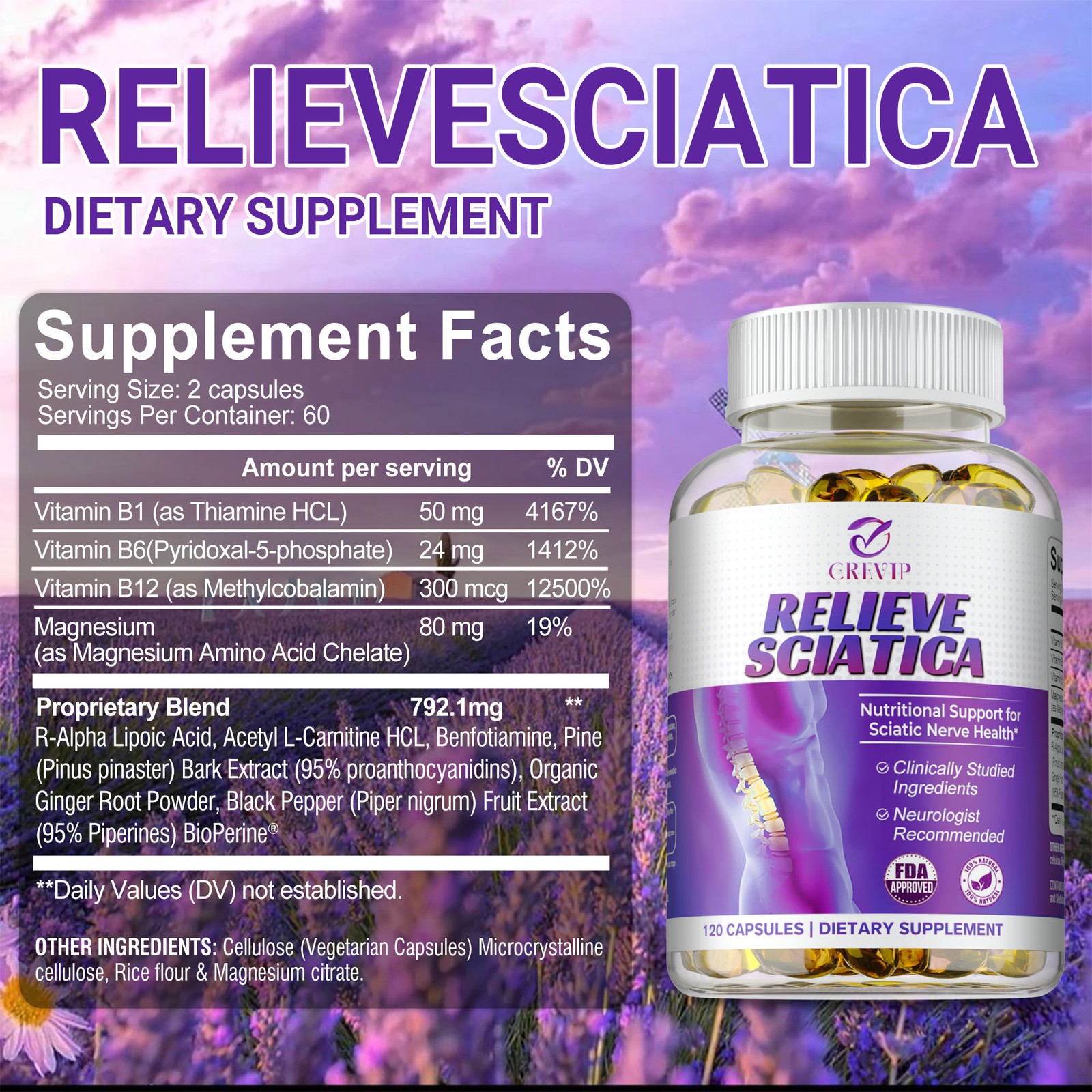 Relieve Sciatica – R-ALA – Nervous System Health, Relieve Joint and Muscle Pain